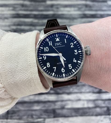 iwc big pilot 43 on wrist|iwc big pilot's watch 43.